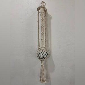 Cream Macrame Plant Hanger